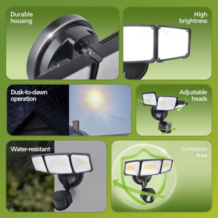7W 7400LM LED Security Lights  - Motion Sensor Pir Wired 리뷰 및 가격