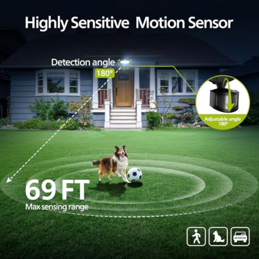7W 7400LM LED Security Lights  - Motion Sensor Pir Wired 리뷰 및 가격