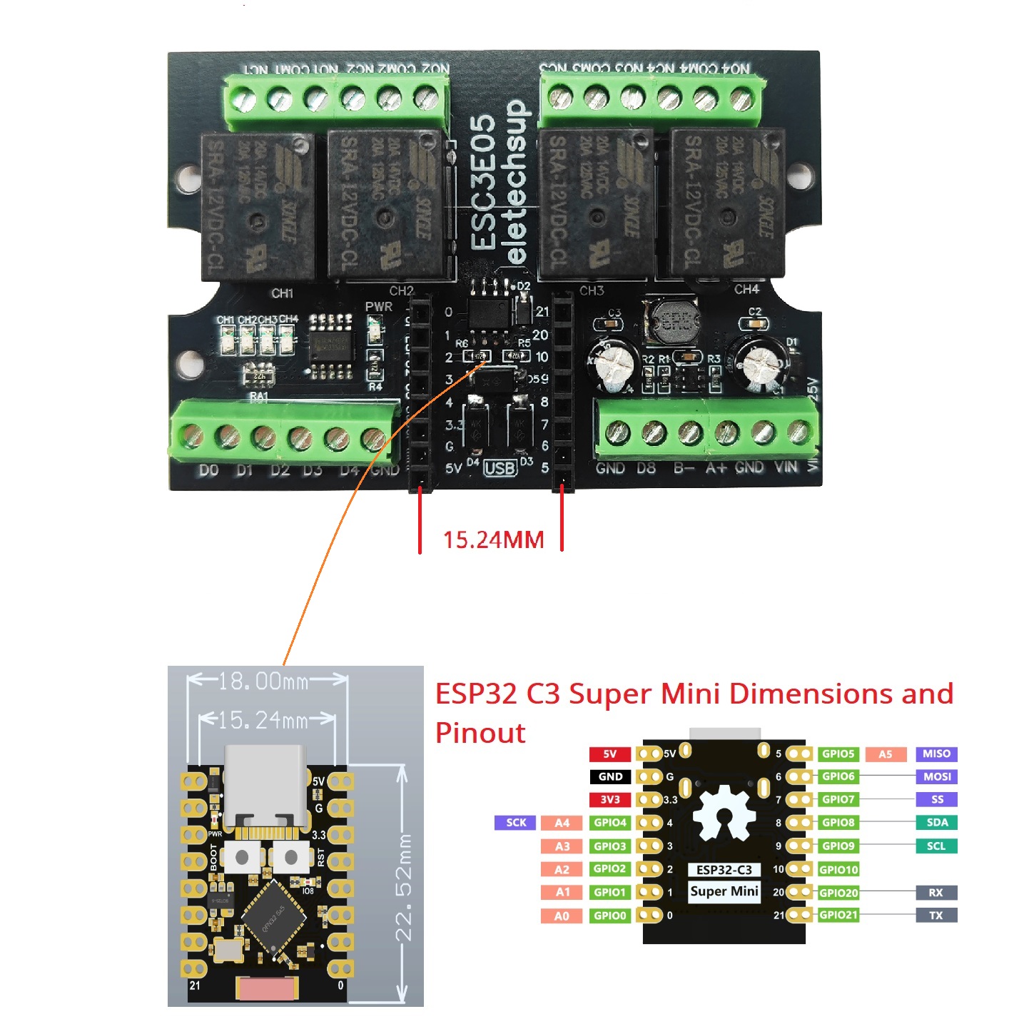 ESP32 C3 Super Mini Developmen - Home Automation With Arduino 리뷰 및 가격